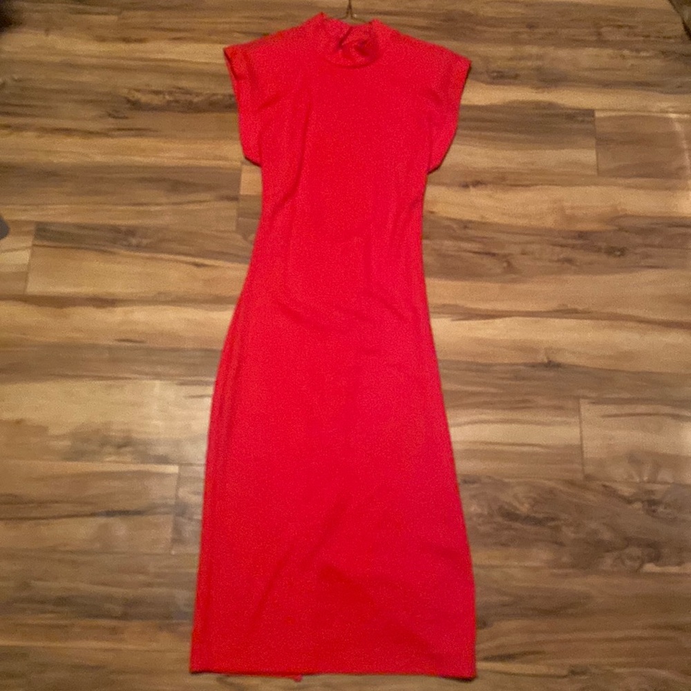 Vintage All That Jazz Red Midi Dress